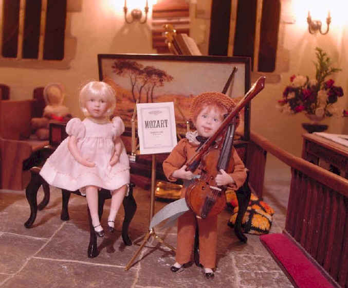 Ben has brought his violin to play for Hilary Davies' memorial service.