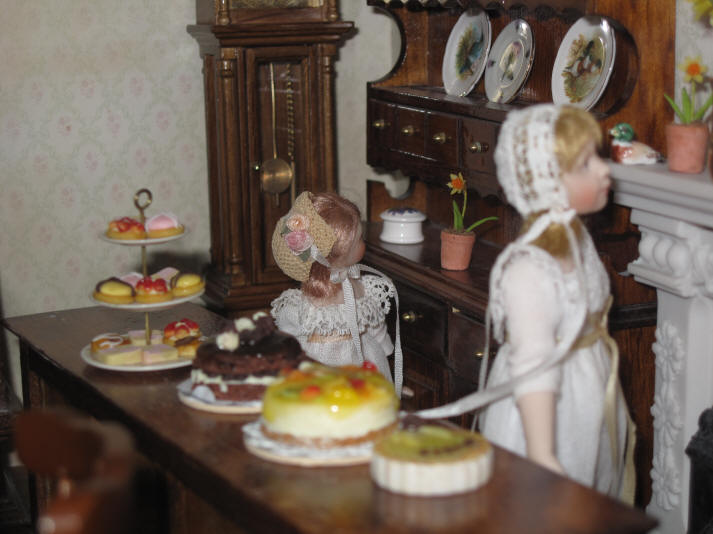 Megan loves the delicate single potted daffodils adorning Aunt Sal's Tearooms!